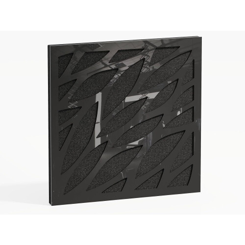 (Black glossy Plastic) 2 Pack - Sound Absorption-Diffuse Acoustic Panel "P17" | 50x50x5cm | Absorption - Diffusion - Reflection 1