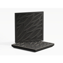 (Black) 2 Pack - Sound Absorption-Diffuse Acoustic Panel "P17" | 50x50x5cm | Absorption - Diffusion - Reflection