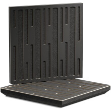 (Black) 2 Pack - Sound Absorption-Diffuse Acoustic Panel "P10" | 50x50x5cm | Absorption - Diffusion - Reflection