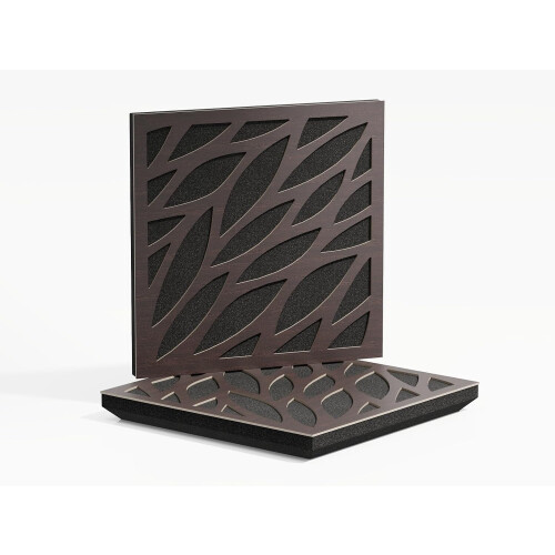 (Wenge) 2 Pack - Sound Absorption-Diffuse Acoustic Panel "P17" | 50x50x5cm | Absorption - Diffusion - Reflection