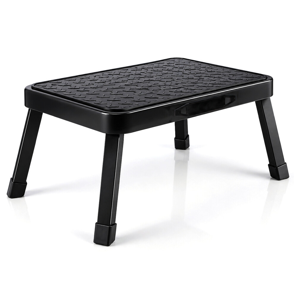 (Black) Futura Folding Step Stool Premium Heavy-Duty Step Stool Wide Non Slip Step 150Kg Capacity 5061113610147