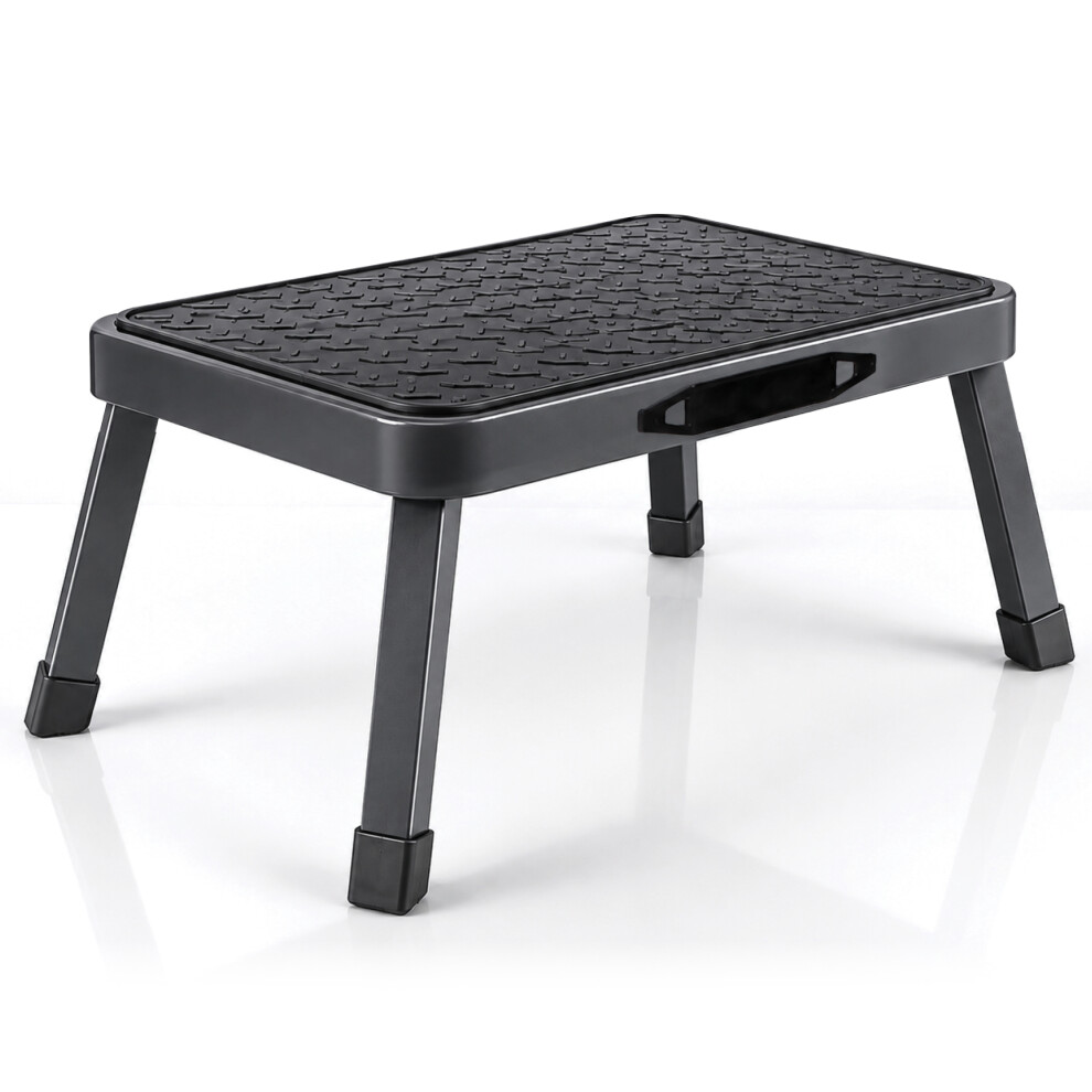 Futura (Grey) Folding Step Stool Premium Heavy-Duty Step Stool Wide Non Slip Step 150Kg Capacity