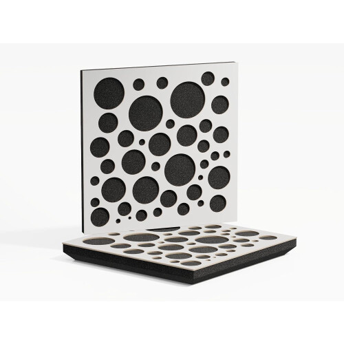 (White) 2 Pack - Sound Absorption-Diffuse Acoustic Panel "P16" | 50x50x5cm | Absorption - Diffusion - Reflection