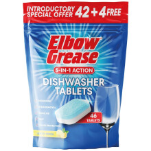 1X - Elbow Grease Dishwasher Tablets | Powerful Stain Removing 46 Tablets