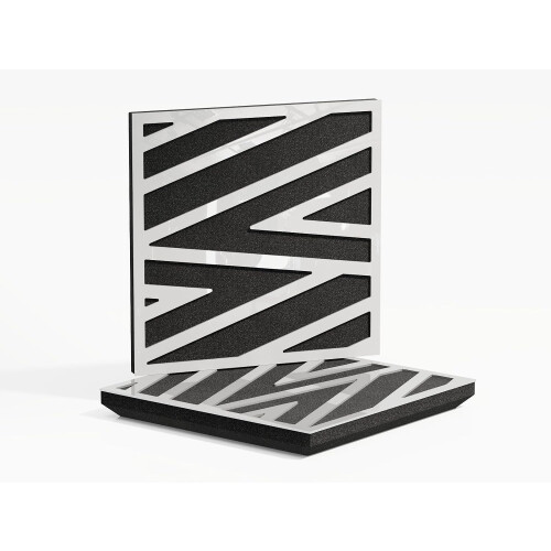 (White glossy Plastic) 2 Pack - Sound Absorption-Diffuse Acoustic Panel ...