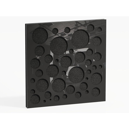 (Black glossy Plastic) 2 Pack - Sound Absorption-Diffuse Acoustic Panel "P16" | 50x50x5cm | Absorption - Diffusion - Reflection 1
