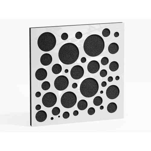 (White glossy Plastic) 2 Pack - Sound Absorption-Diffuse Acoustic Panel "P16" | 50x50x5cm | Absorption - Diffusion - Reflection 1