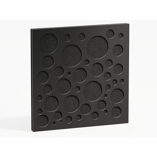 (Black) 2 Pack - Sound Absorption-Diffuse Acoustic Panel "P16" | 50x50x5cm | Absorption - Diffusion - Reflection 1
