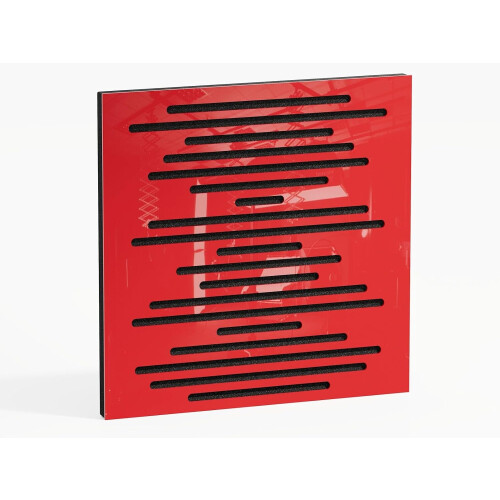 (Red glossy Plastic) 2 Pack - Sound Absorption-Diffuse Acoustic Panel "P14" | 50x50x5cm | Absorption - Diffusion - Reflection 1