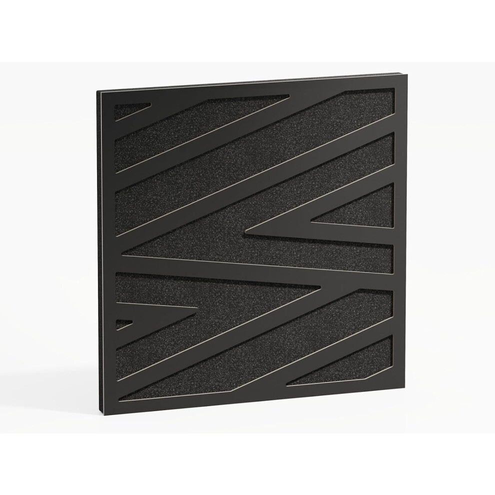 (Black) 2 Pack - Sound Absorption-Diffuse Acoustic Panel "P11 ...