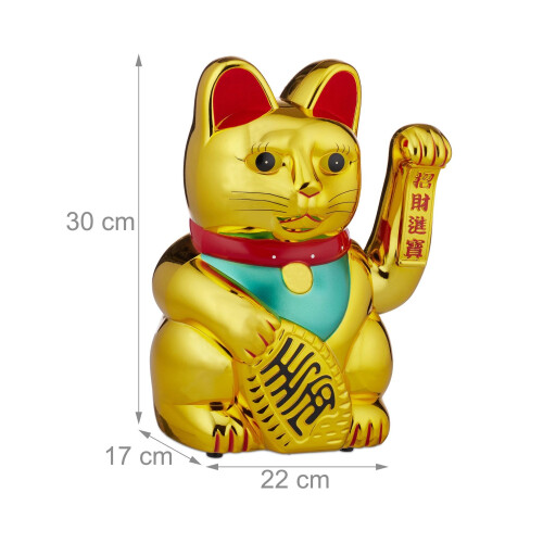XL Winkekatze goud