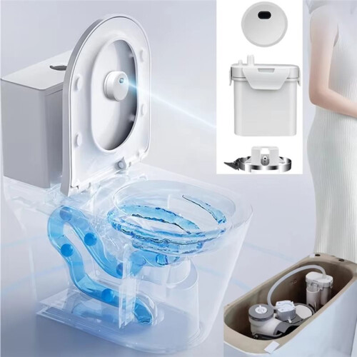 Touchless WC Auto Flush Adjust Toilets Sensor Flushers Set Auto Toilets Flushing Sensor Wireless Transmitter for Toilets 2