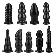 (C81 bowling transparent) Extra Large Butt Plug Set of 9, PVC Anal Trainer Kit, Sex Toys for Men, Adult Anal Dilator for Prostate Massage