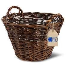 Creative Home Weidenkorb mit Zwei Henkel | Groß ø 40 cm | Für Geschenkkorb