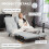 4-in-1 Velvet-Feel Double Sofa Bed, with Pillows - Light Grey 8