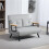 4-in-1 Velvet-Feel Double Sofa Bed, with Pillows - Light Grey 4