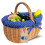 Creative Home Großer Picknickkorb Stoffeinlage Rot 43 x 32 x 37 cm 1