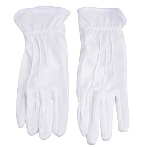 Pair Protective Anti-Slip White Cotton Work Driving Gloves 1