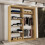 (OAK, 150) Dubna Double Mirror Sliding Door Wardrobe 3