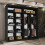 (Black, 203) Dubna Double Mirror Sliding Door Wardrobe 3