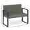 Two-Seater Rattan Garden Bench - Light Grey 5
