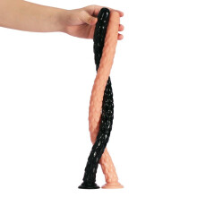 (Black m) 42cm Dragon Scale Anal Whip Proctum Massager Butt Plug Set for Men Women, Bendable Tail Anal Trainer with Scales, SM Sex Toys