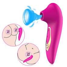 (Purple box) Women's Suction Vibrator Clitoral Stimulator Massager Silent Waterproof Adult Sex Toy