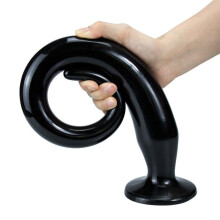 (Black S) C41 Pig Tail Butt Plug Set 3Pcs 50CM Extended Wood Grain Anal Bar Deep Insertion SM Anal Sex Toys for Adults