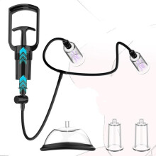 (Electric breast set) Women's Vacuum Breast Pump with Nipple Stimulator Chest Massage Enhancement Training Adult Toy