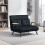 4-in-1 Velvet-Feel Double Sofa Bed, with Pillows - Black 3