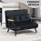 4-in-1 Velvet-Feel Double Sofa Bed, with Pillows - Black 8