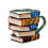 (Book c) 3D Painted Book Mug Novelty Book Coffee Mug Creative Gift Ceramic Cup 400ml 1
