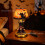 (D type table lamp) Halloween Decor LED Light Up Ghost Bat Pumpkin Lamp Resin Craft Creative Home Table Decor 3