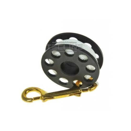 TECLINE Cable reel with brass carabiner 30m