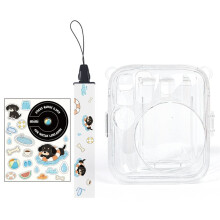 Transparente Schutzhülle für für Instax 13 Kamera mit Niedlichen Aufklebern - Nur die Hülle
