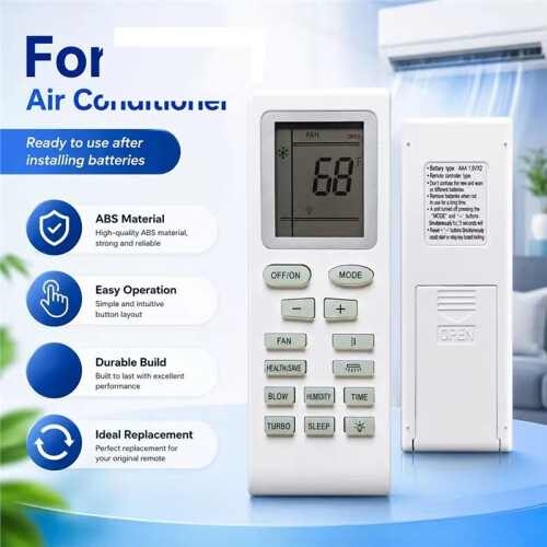 Electronics Accessories,Air Conditioner Replacement Remote Control for Gree YBOF YB1FA YB1F2 (ABS) 1