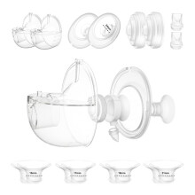 Für M5 Ersatzteile, 18er-Pack Milchpumpenzubehör mit 24-mm-Doppeldichtungsflanschen, 15/17/19/21-mm-Einsätzen