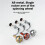 Medium Foldable  Fishing Reel Handle Fishing Reel Handle Replacement Rocker for 2500-4000 Handle Silver 5