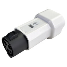 EVqiaoyi Typ1 Till Schuko Uttag EV Adapter Hane Utsläppskontakt Laddstationstillbehör EU Kontakt