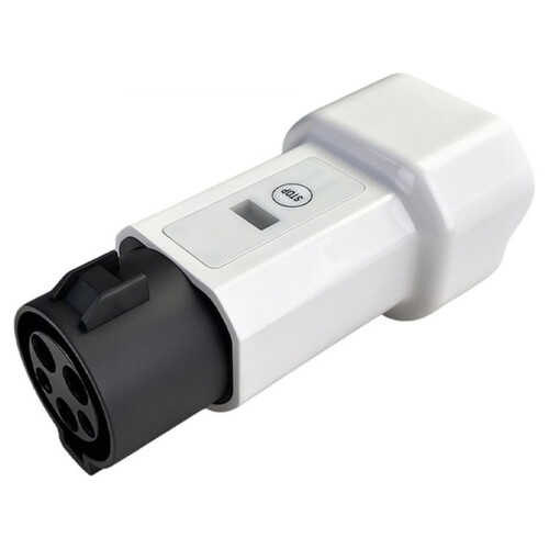 EVqiaoyi Type1 to Schuko Socket EV Adapter Male Discharging Plug Charging Station Accessories EU Plug