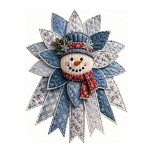 Festive Quilted Christmas Door Hanging DIY Sewing Material Kit for Beginners, Large Patchwork Fabric Set