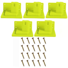 5PCS Wall Mount Battery & Tool Holder for 18V Li-Ion Battery, Power Tool Drill Storage Hanger Shelf Organizer Rack