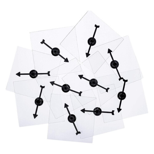 20pcs Transparent Spinners Point-and-Click Carousel for Classroom Clear Spinners with Rotating Arrows