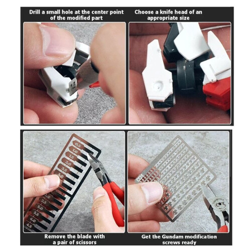 Round Hole Maker GJ3008C Flat Bottom Drill Bit for Model Kits, Plastic Model Drilling, DIY Hobby  Tool Accessory 2