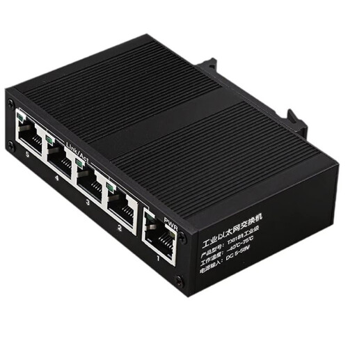 Industrial Ethernet  100Mbps High Performance 5 Port Compact Ethernet Splitter Unmanaged Network  Hub