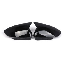 1Pair Gloss Black Rear View Wing Mirror Cover Caps for ID.4 ID.5 2021-2024 Low-End Model