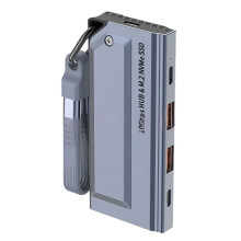 Estação de Acoplamento para HD M.2 NVMe 10Gbps 4 em 1, USB3.2 PD 100W Tipo-C 3.2 Extensor SSD para PC Laptop