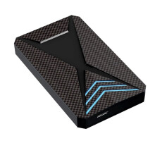 Gabinete Externo de Disco Rígido Portátil USB 3.0 com Luz RGB para Desktop, Laptop, Consoles de Jogos