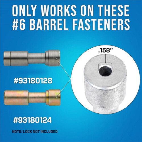 Ferramenta de Plunger de Fixador de Barril de Aço TTBW-158 Adequada para Fixadores com Diâmetro Interno de 0,158 Polegadas 2