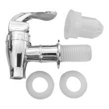 Rubinetto per Distributore di Bevande di Ricambio, Ingresso e Uscita da 17 mm, Rubinetto In Plastica Elettroplaccata per Acqua, Succo, Tè, Birra